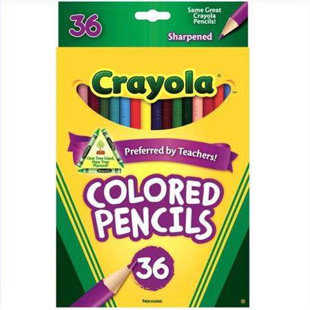 Crayola Presharpened Colored Pencils, Assorted Colors - 50/Set 